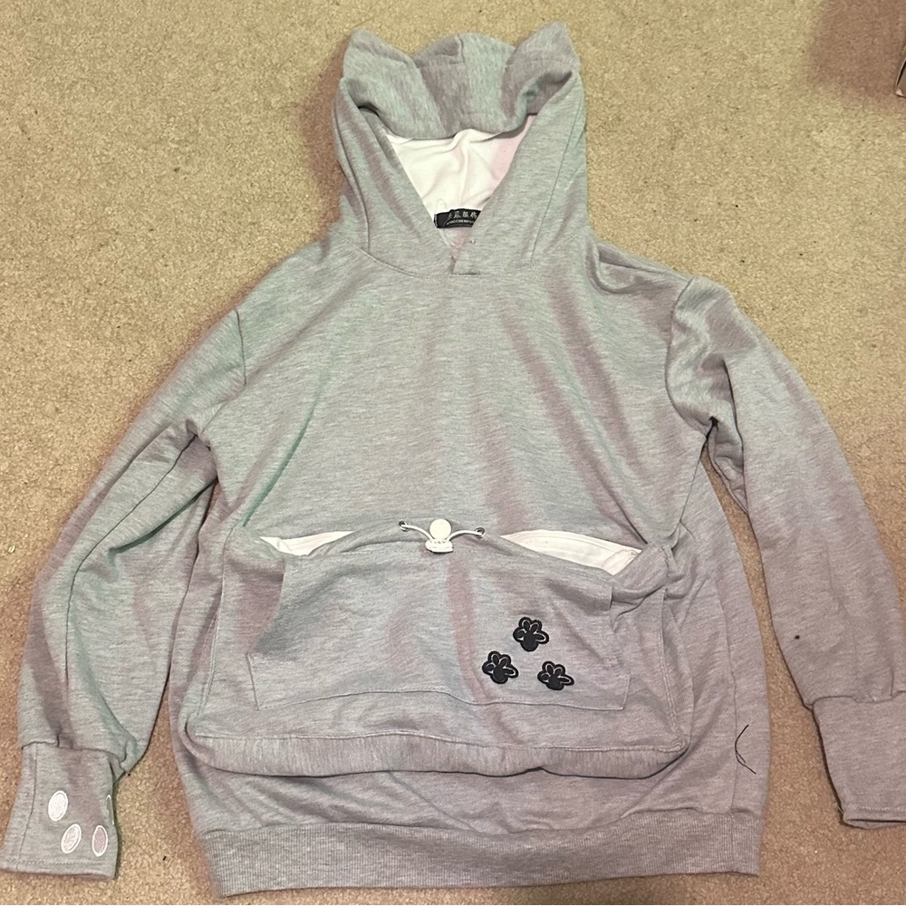 Cat Ears and Pouch Hoodie